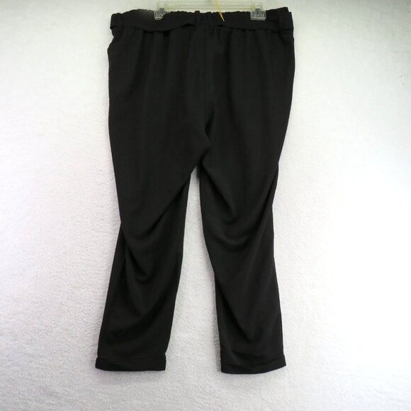 Torrid Pants Womens 1X 14-16 Black Tie Front Cigarette Pull On Office Work - Picture 4 of 11